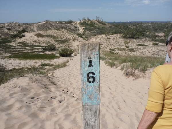 strange marker in the sand